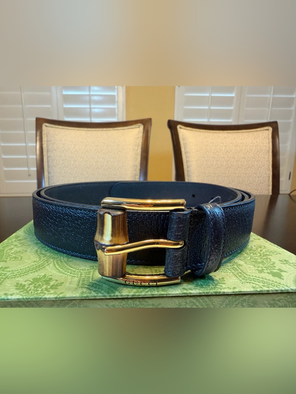 New Gucci Bamboo Logo Belt Size 48 / 120 cm Fits a Waist 44 - 48